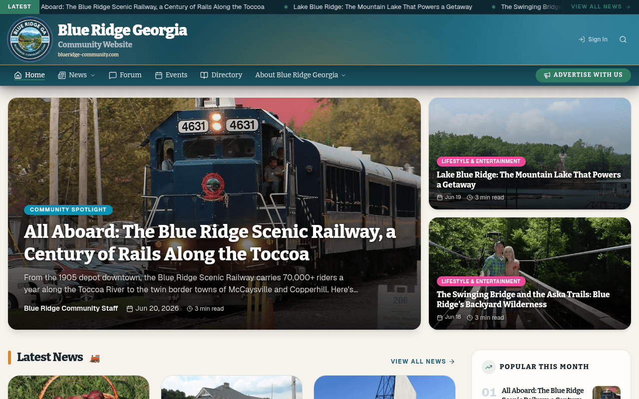 Blue Ridge homepage