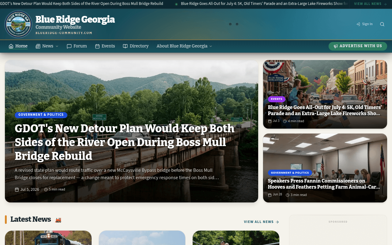 Blue Ridge homepage