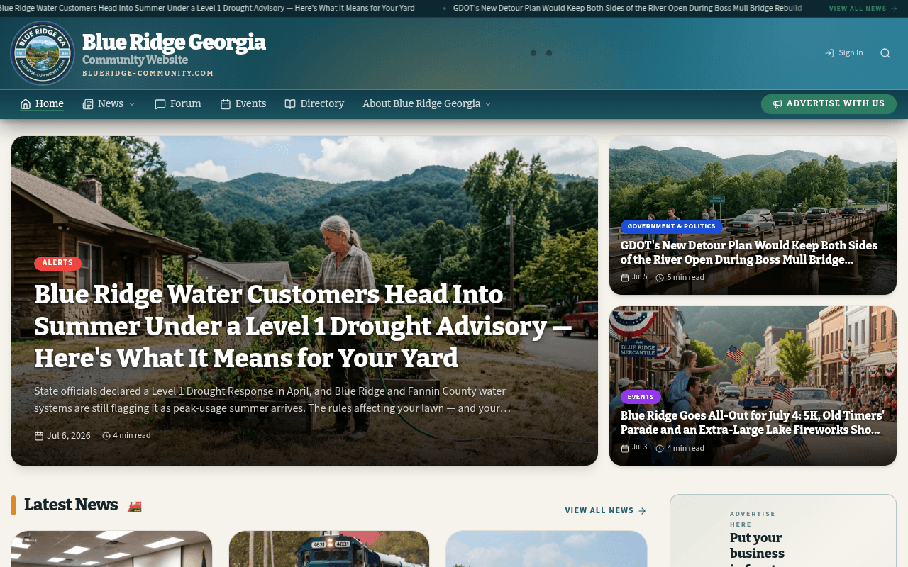 Blue Ridge homepage