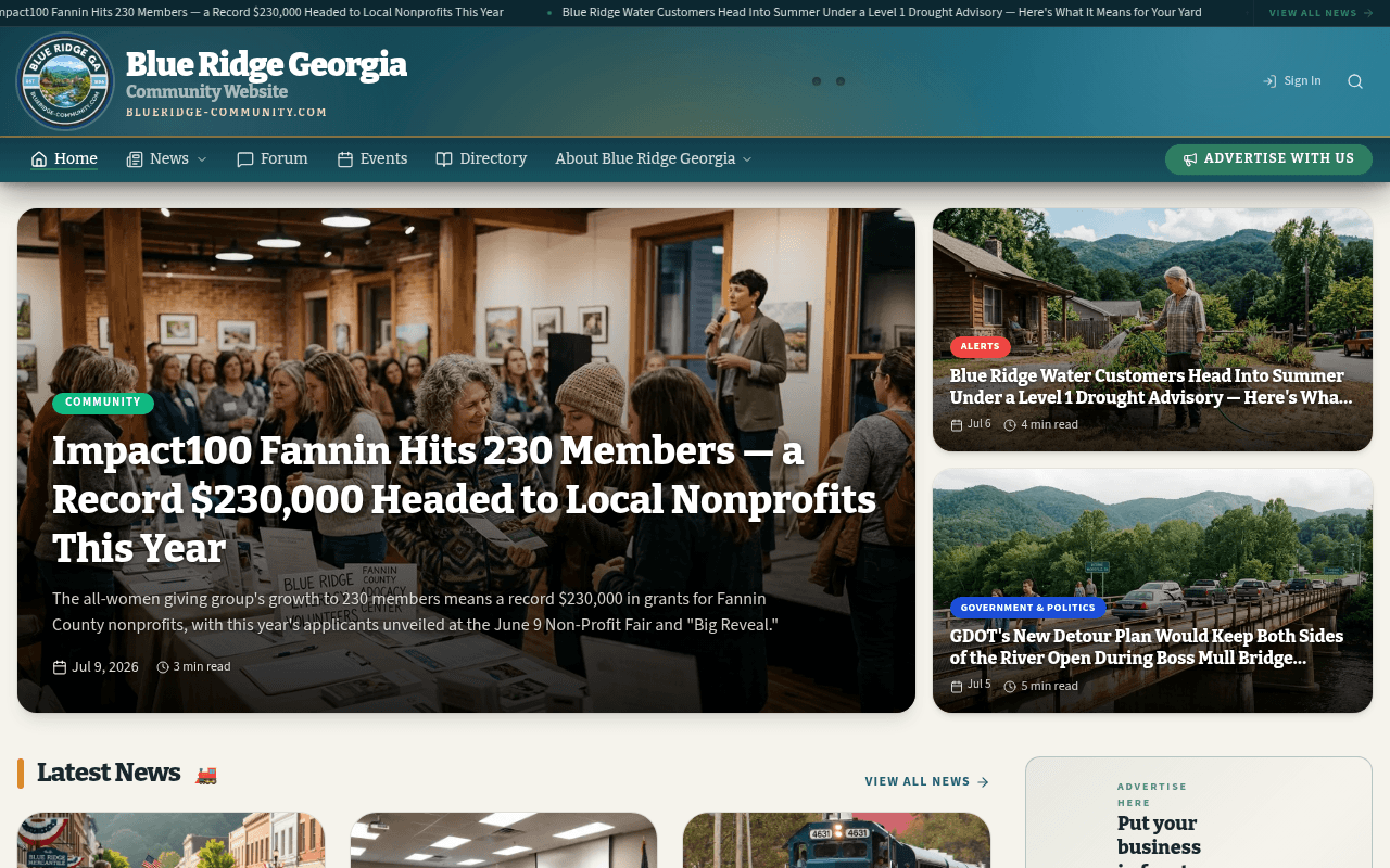 Blue Ridge homepage