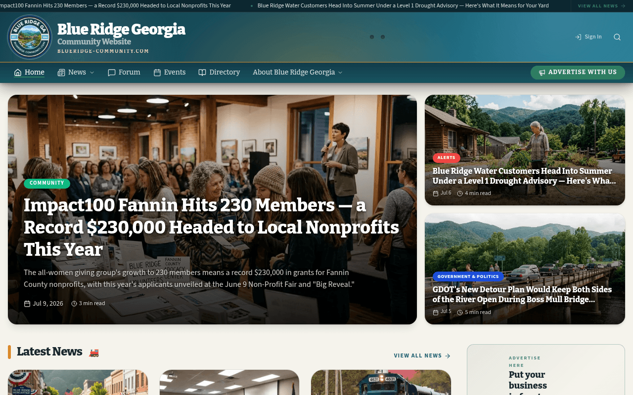 Blue Ridge homepage