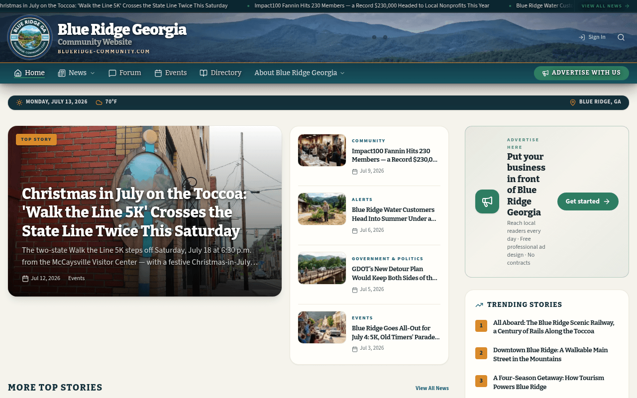Blue Ridge homepage