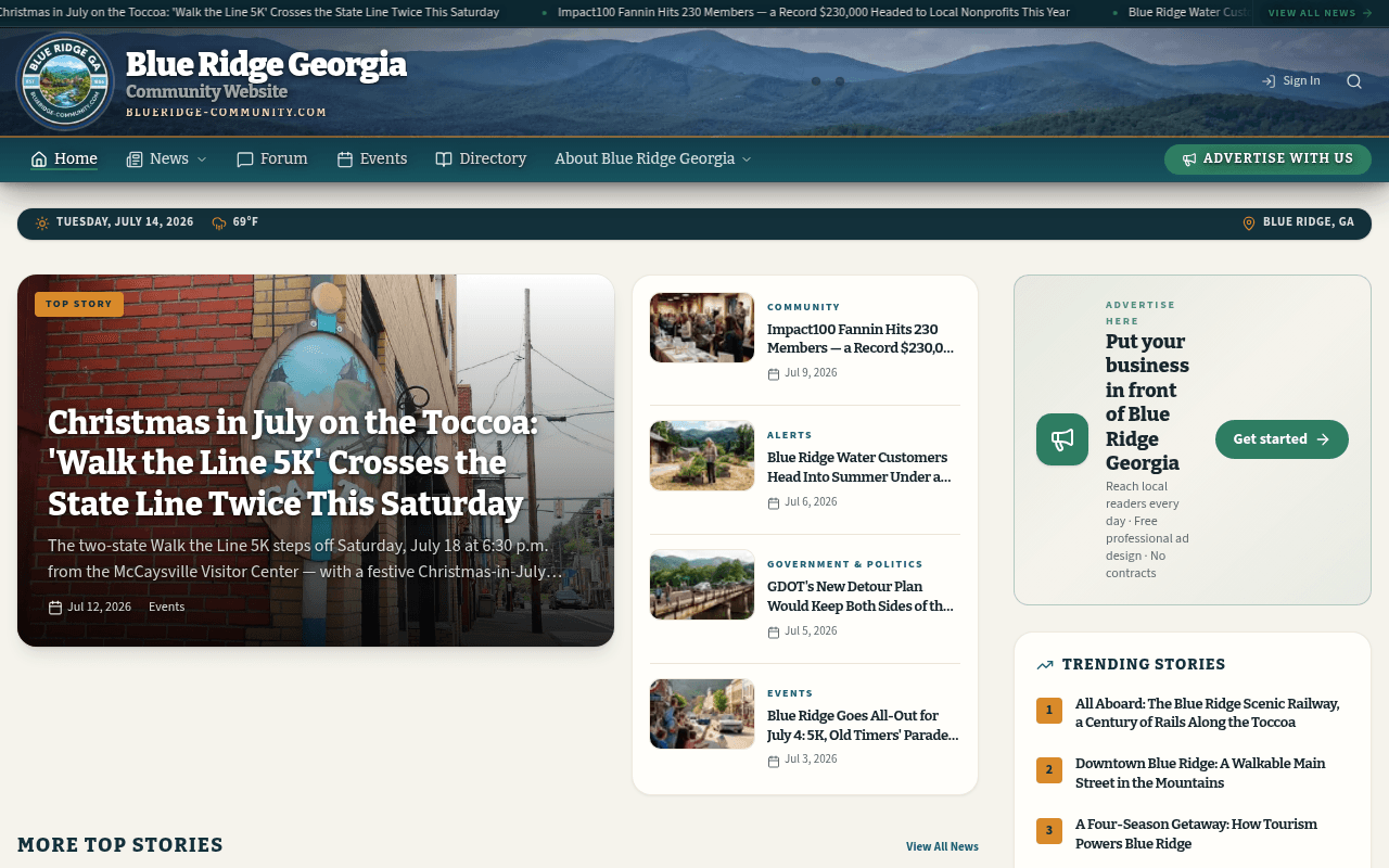 Blue Ridge homepage