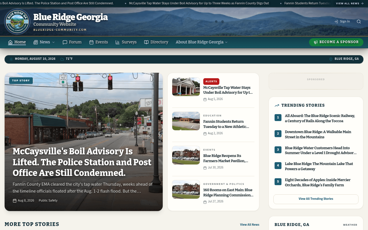 Blue Ridge homepage