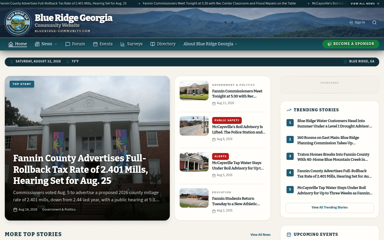 Blue Ridge homepage