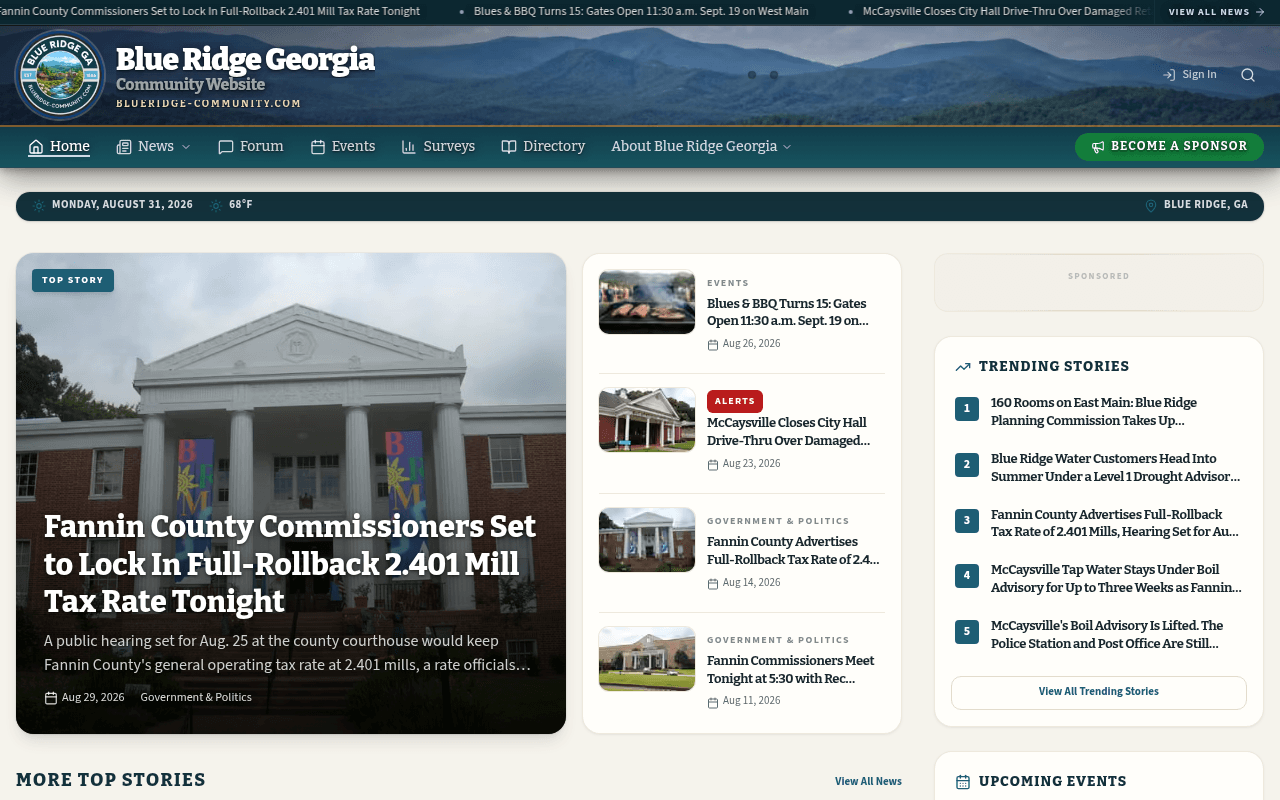 Blue Ridge homepage