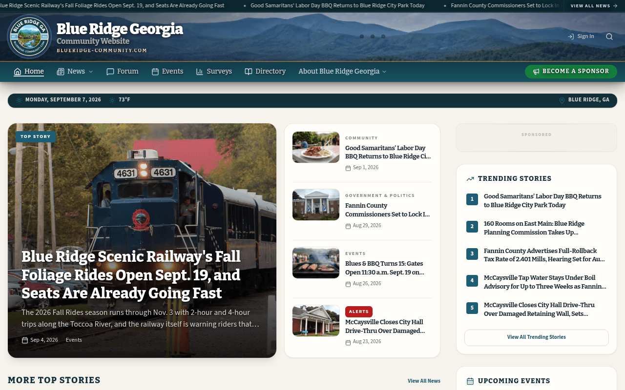 Blue Ridge homepage