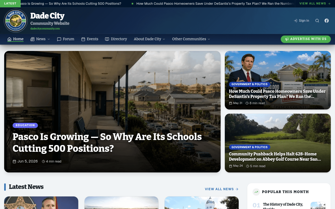 Dade City homepage