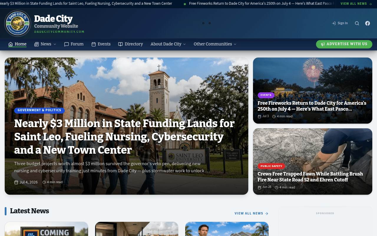 Dade City homepage