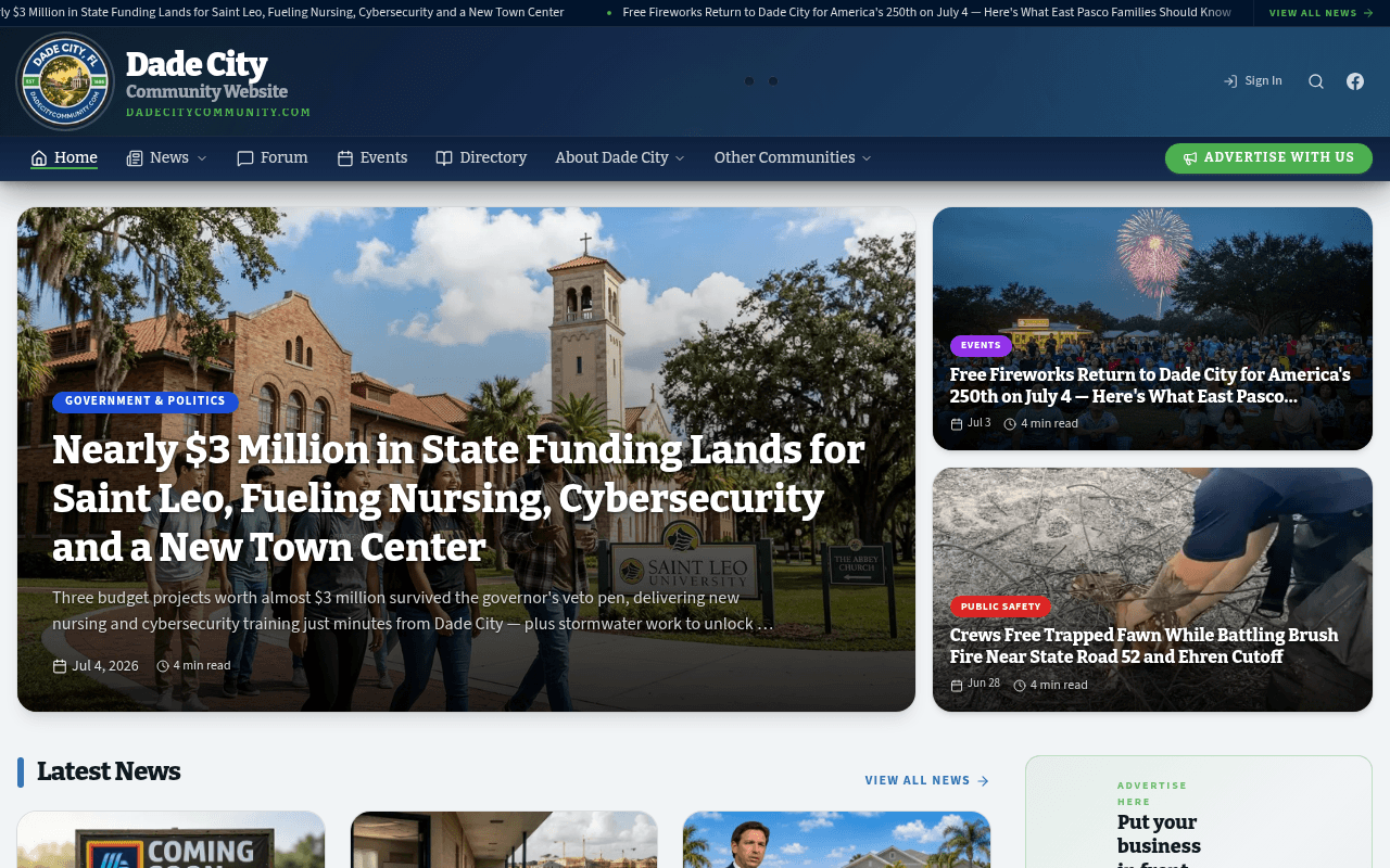Dade City homepage