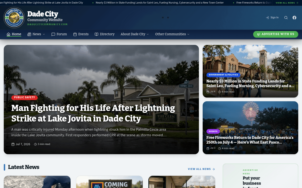 Dade City homepage