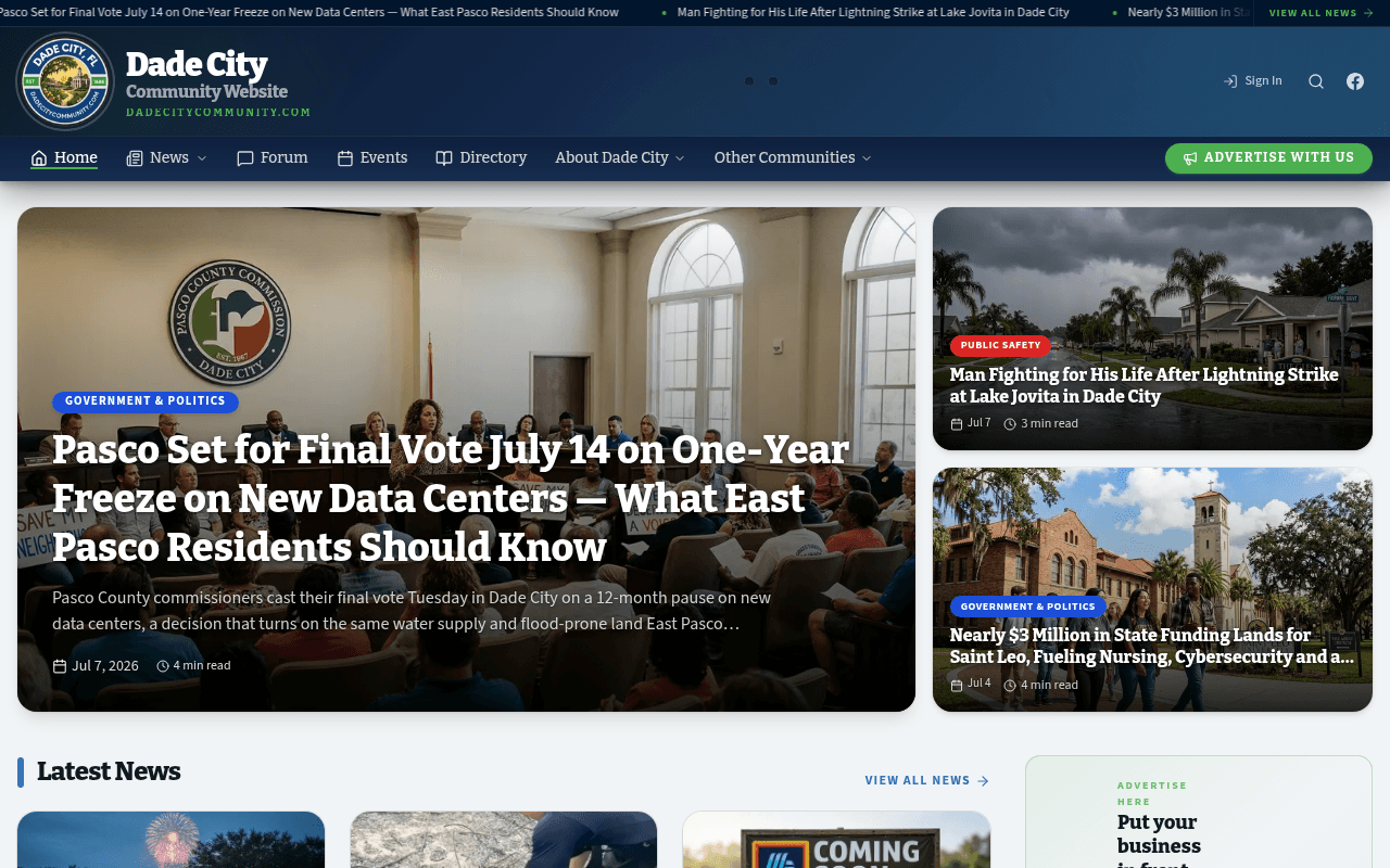 Dade City homepage