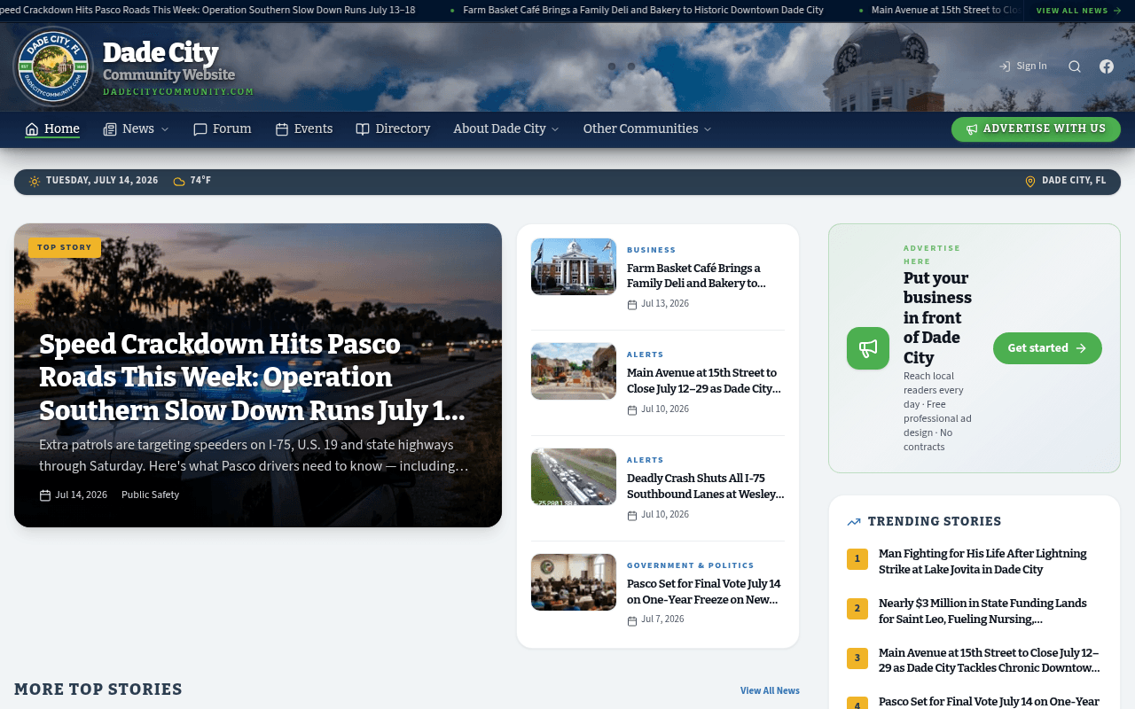 Dade City homepage