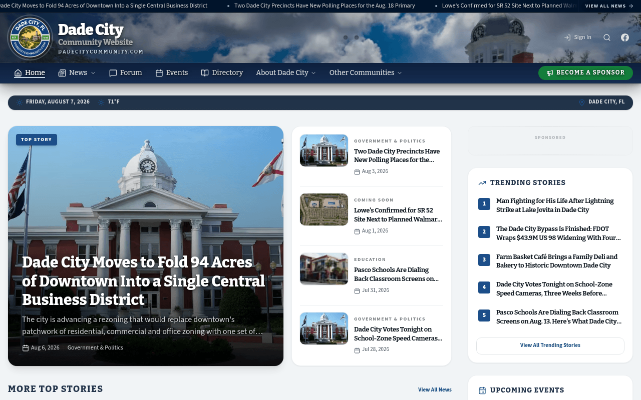 Dade City homepage