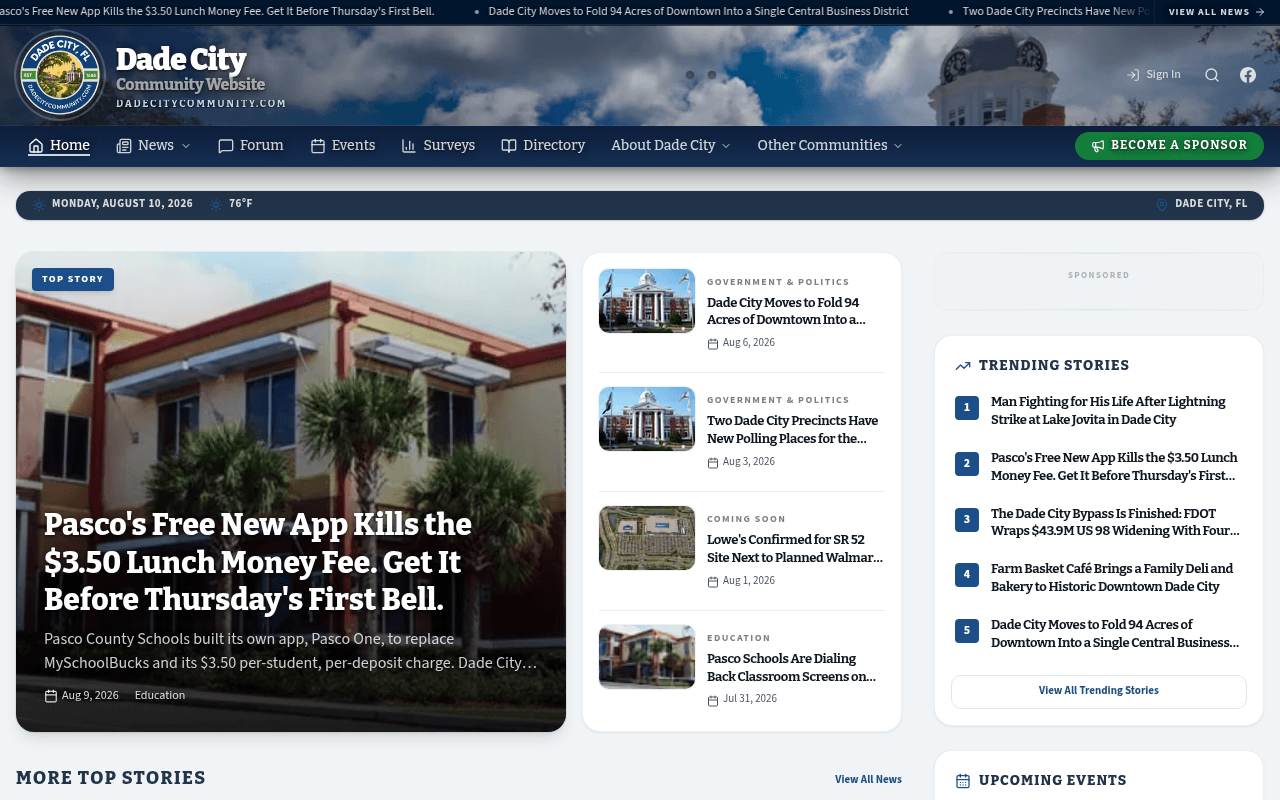 Dade City homepage