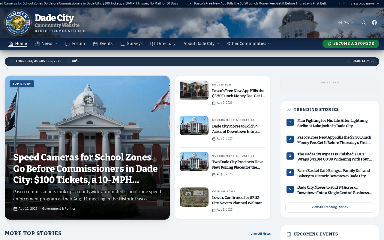 Dade City homepage