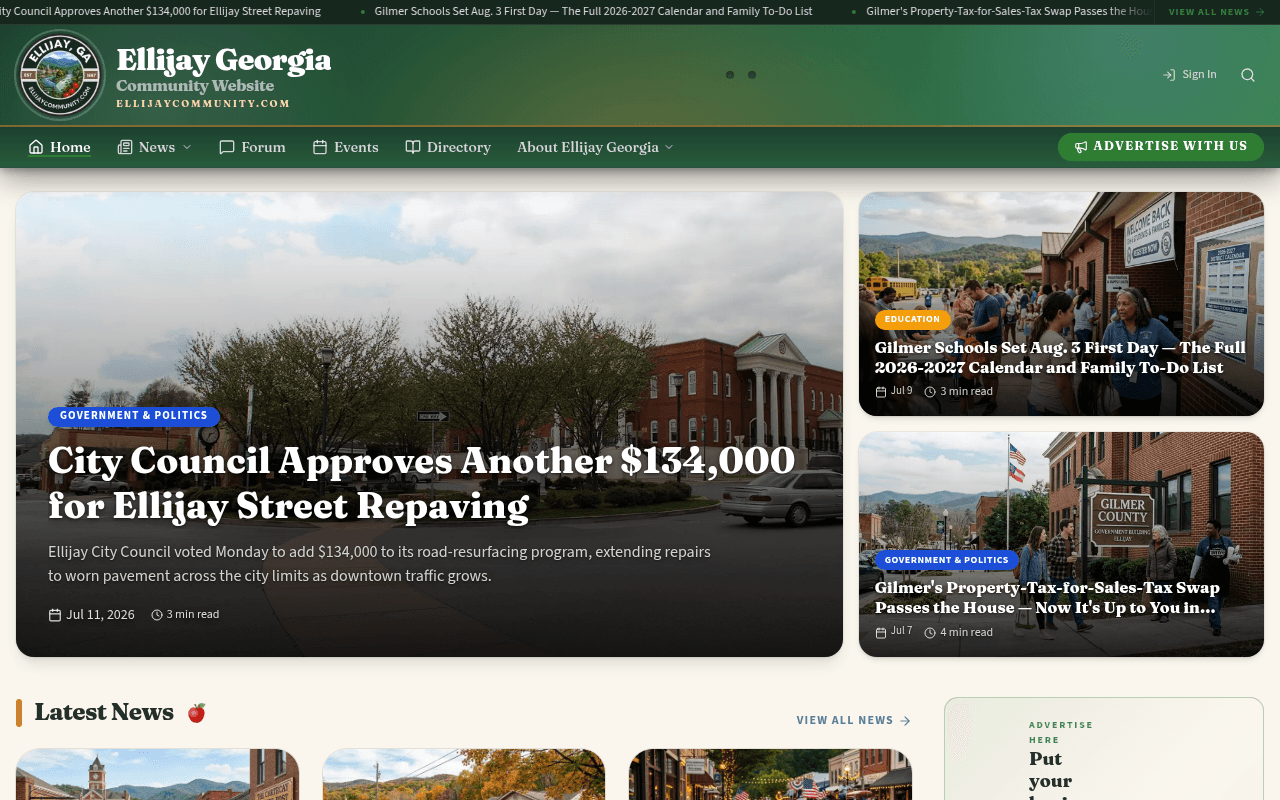 Ellijay homepage