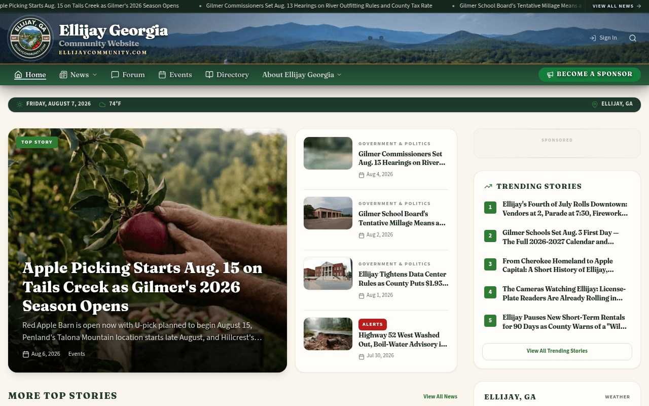 Ellijay homepage