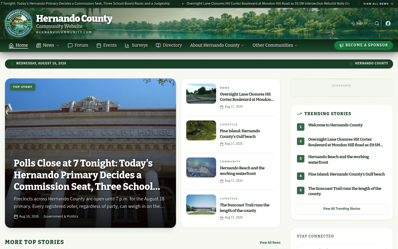 Hernando County homepage