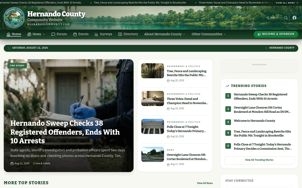 Hernando County homepage