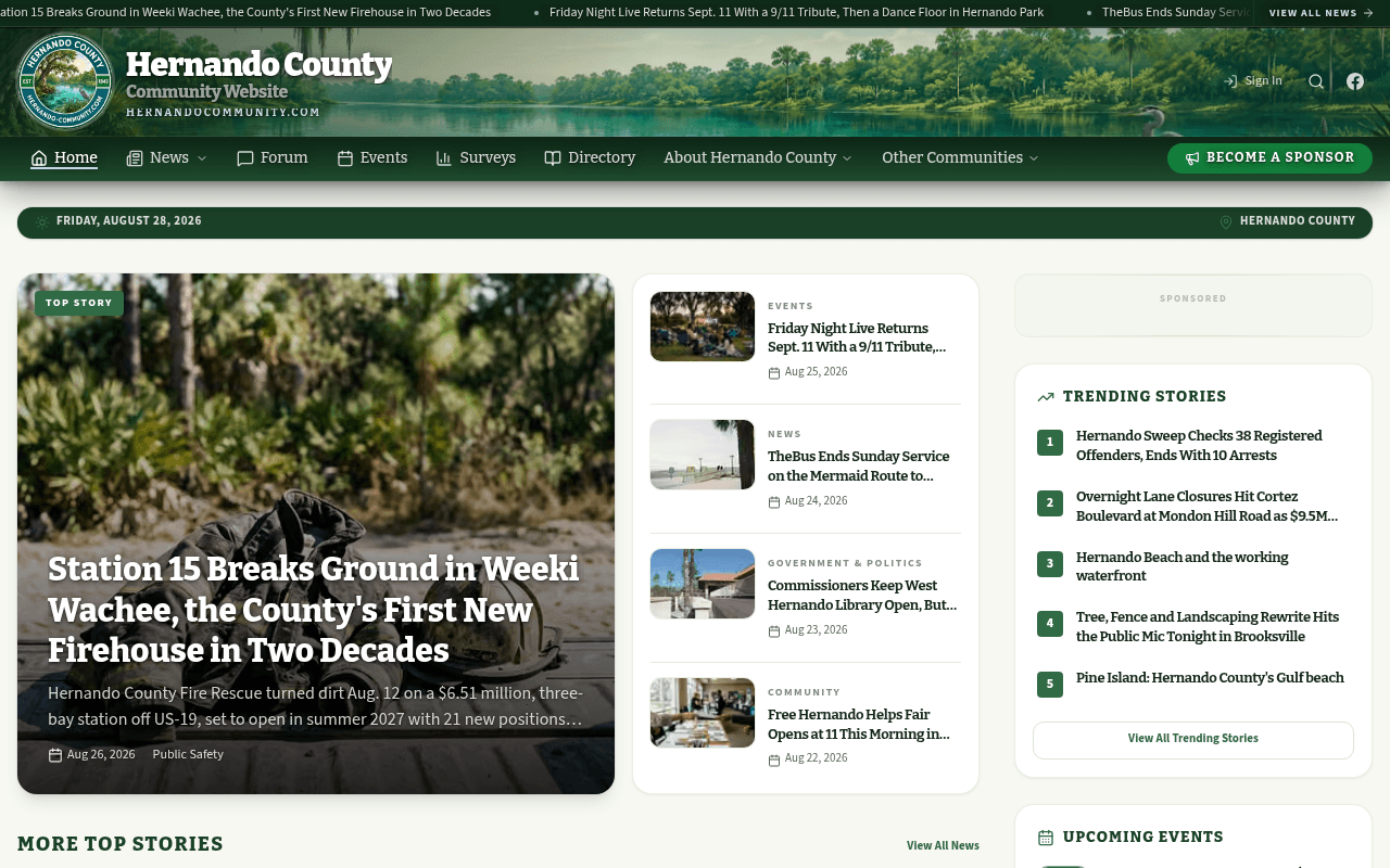 Hernando County homepage