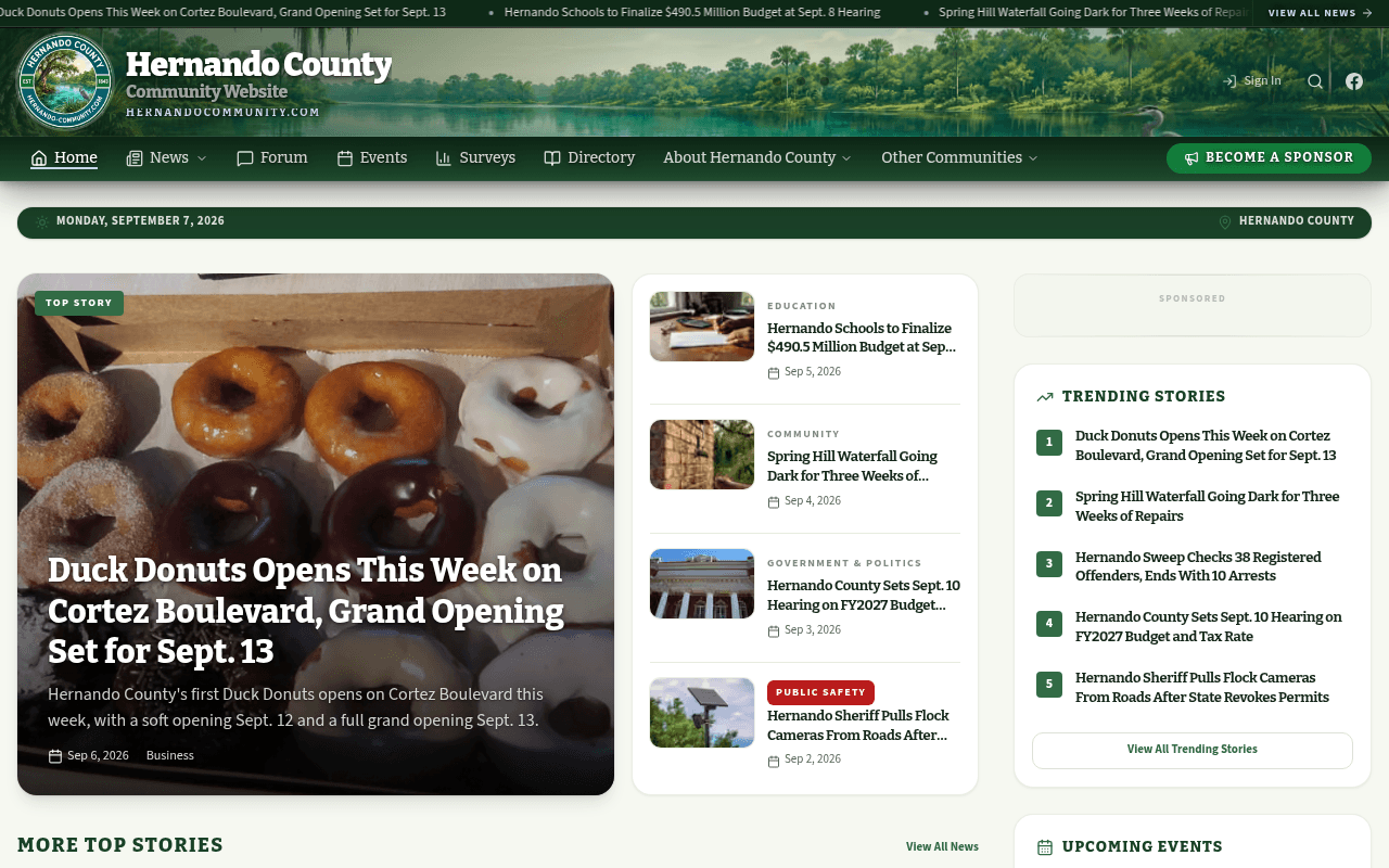 Hernando County homepage