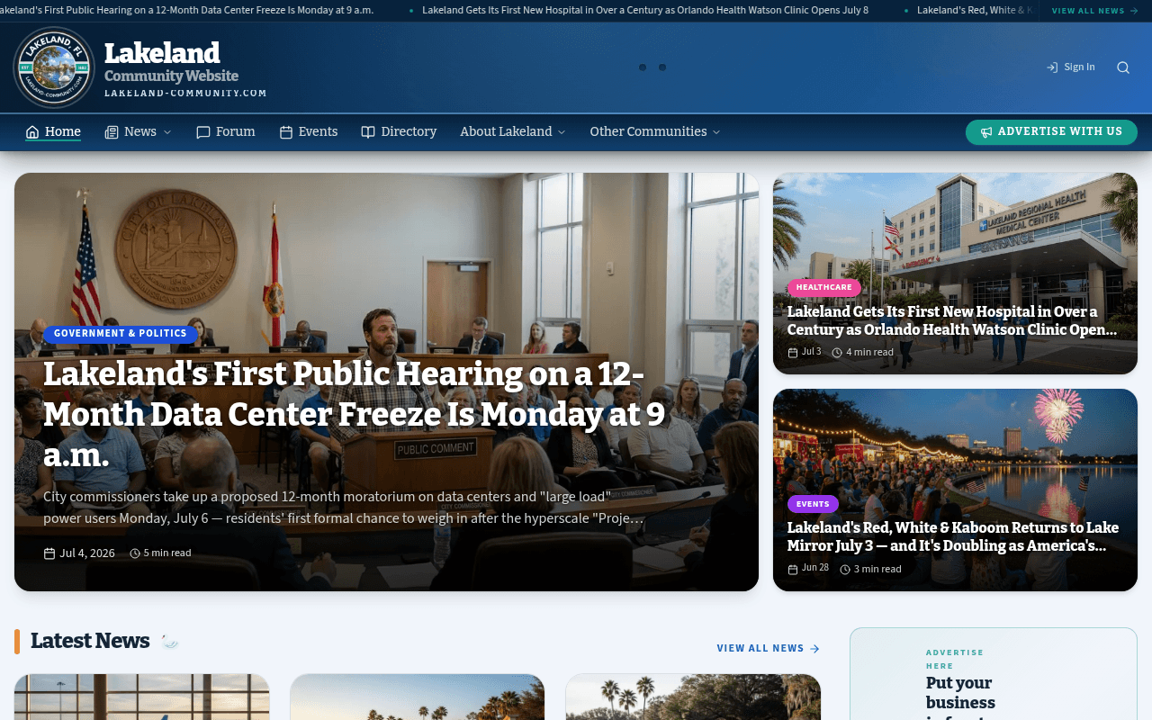 Lakeland homepage