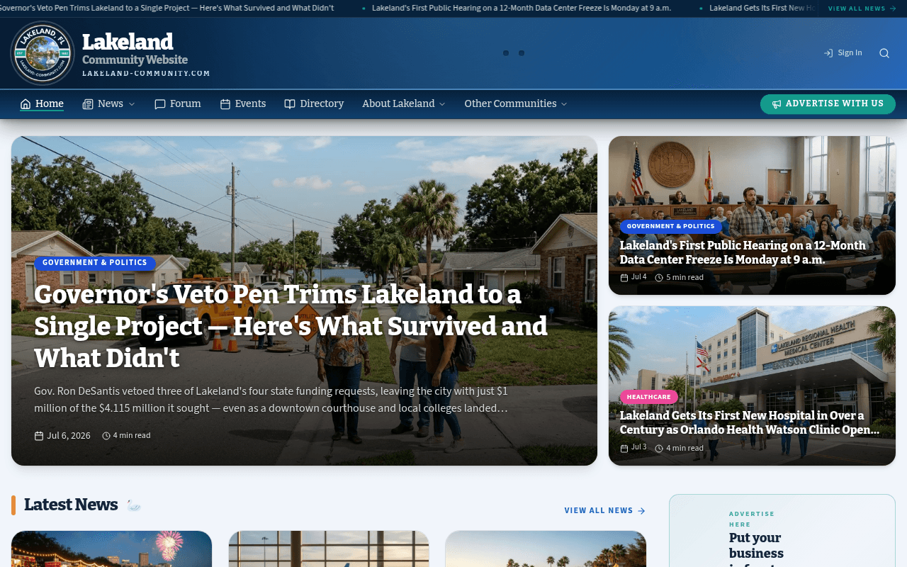 Lakeland homepage