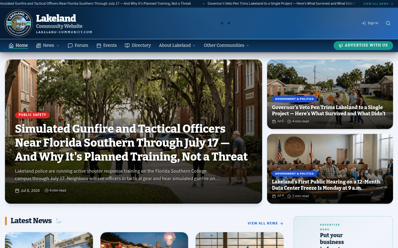 Lakeland homepage