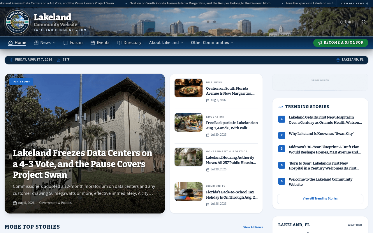 Lakeland homepage
