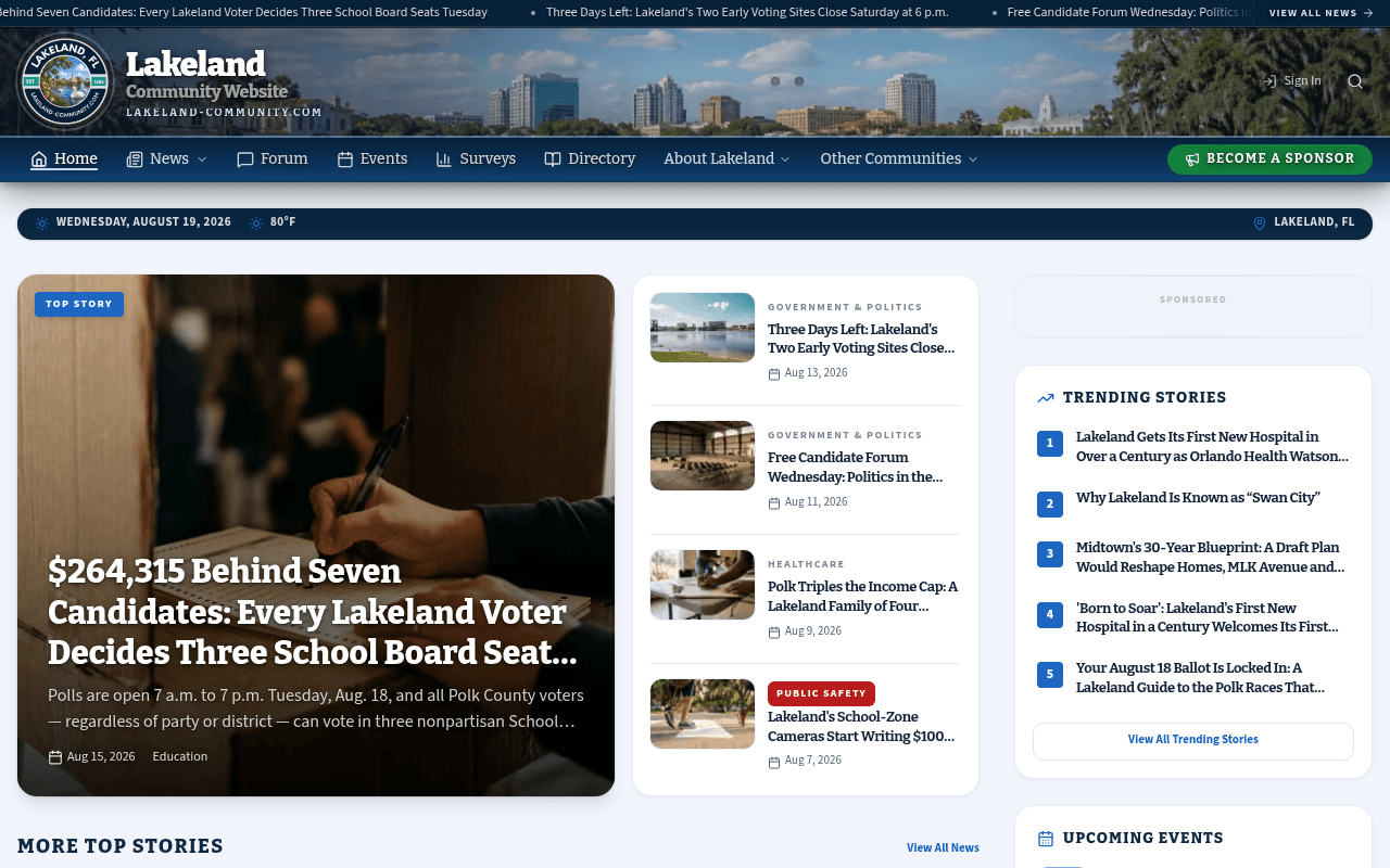 Lakeland homepage