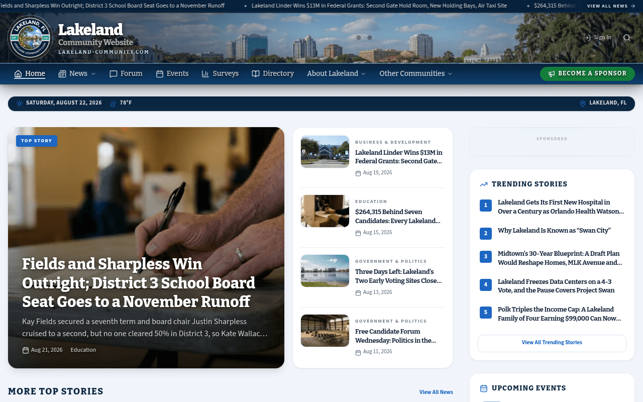 Lakeland homepage