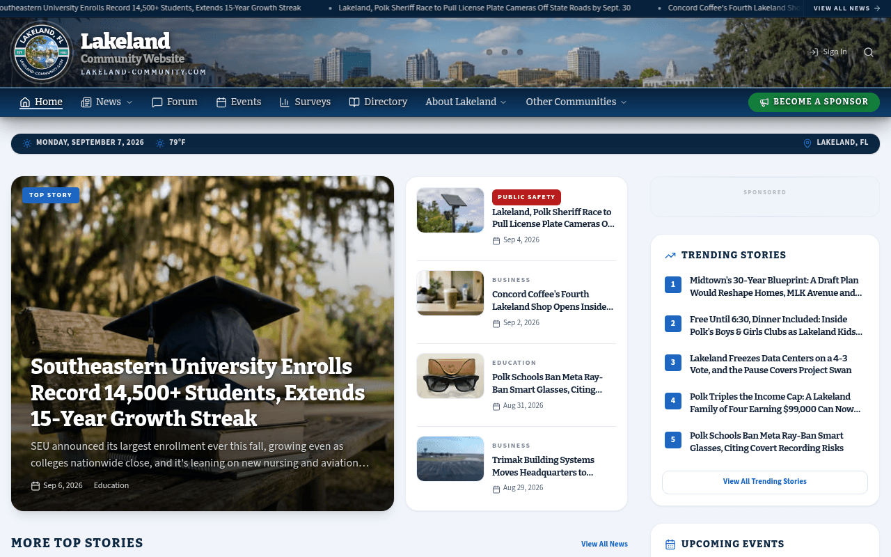 Lakeland homepage
