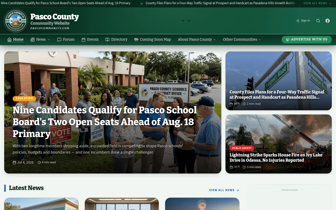 Pasco homepage