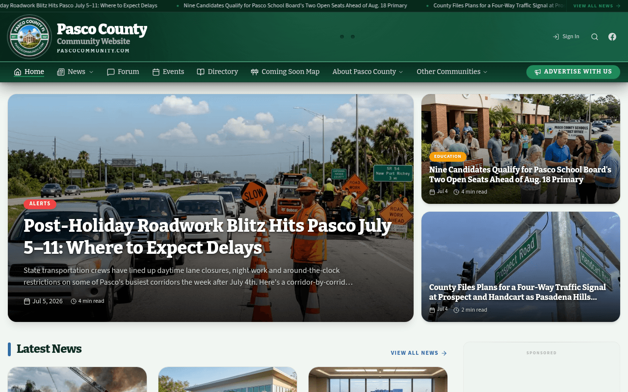 Pasco homepage