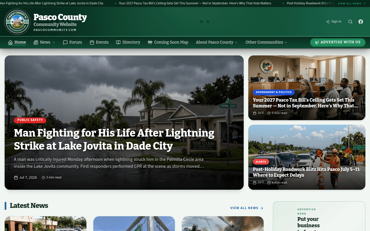 Pasco homepage