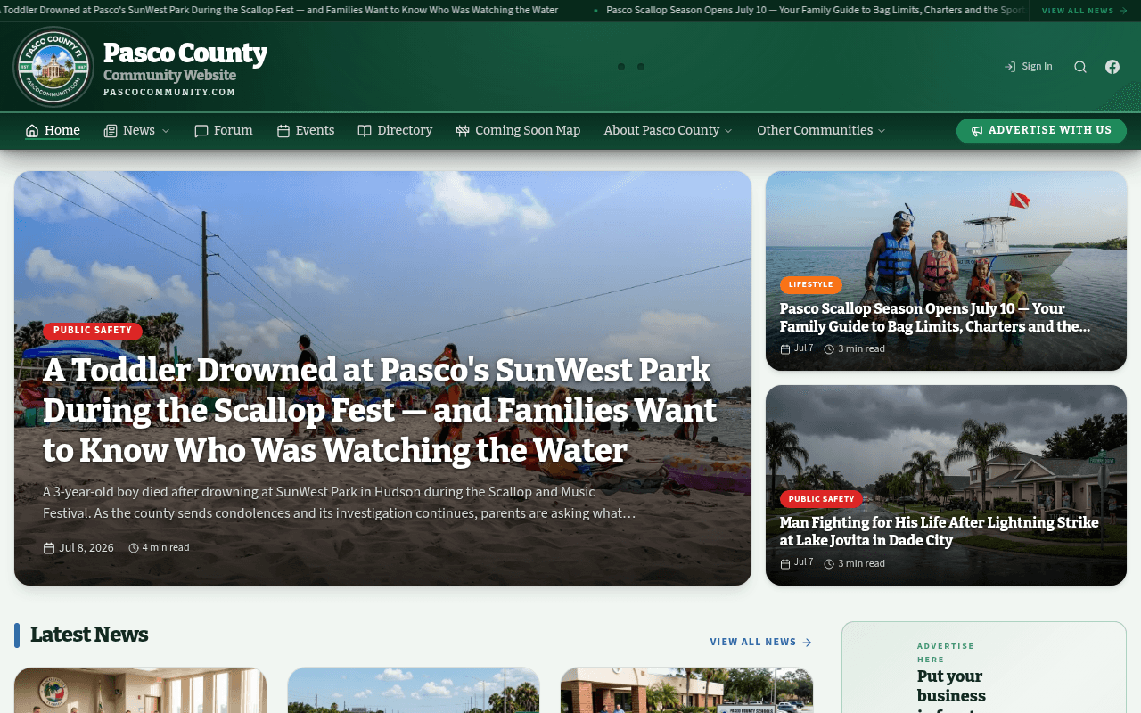 Pasco homepage