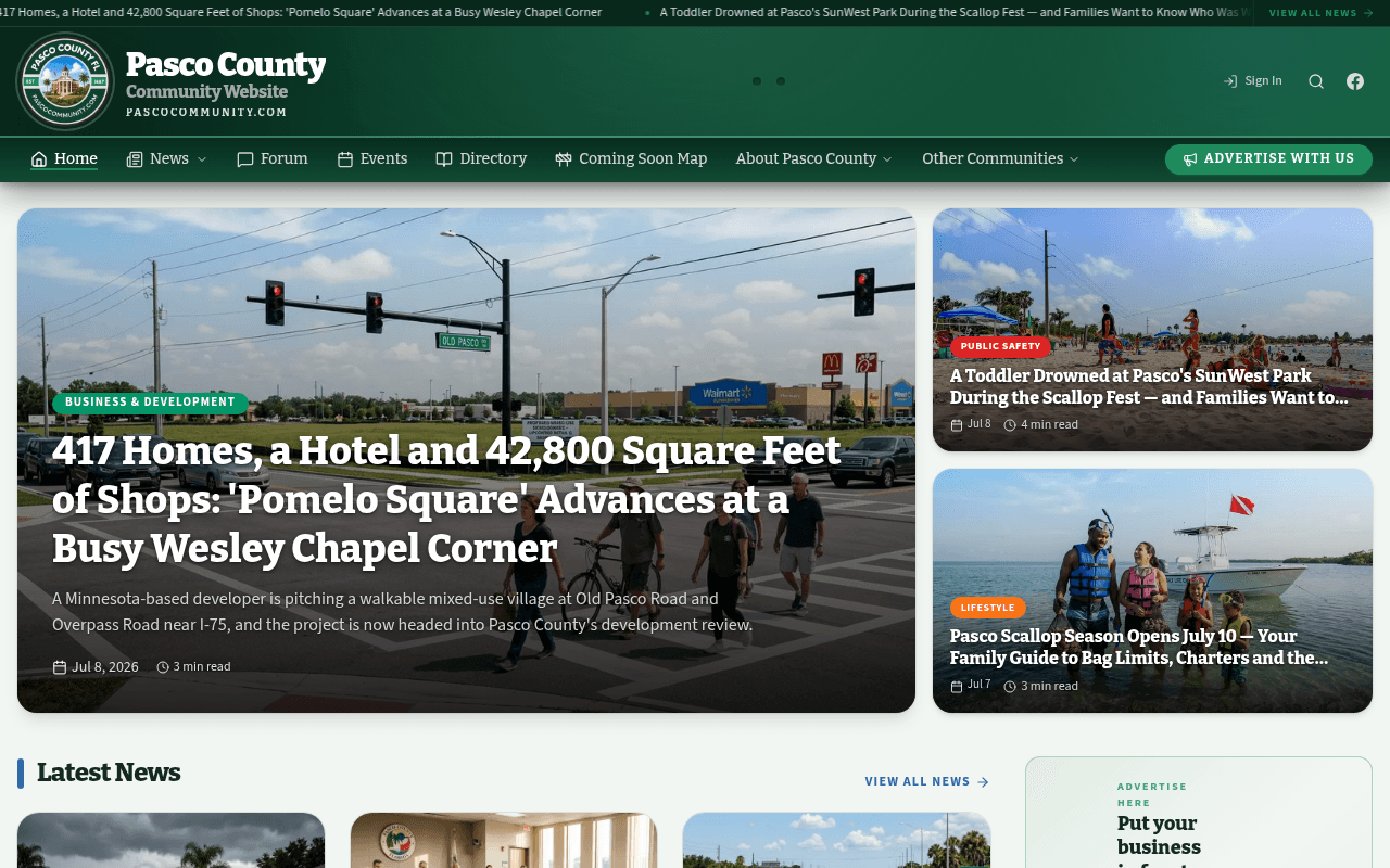 Pasco homepage