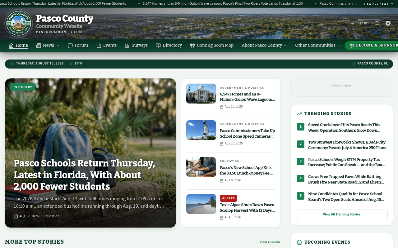 Pasco homepage
