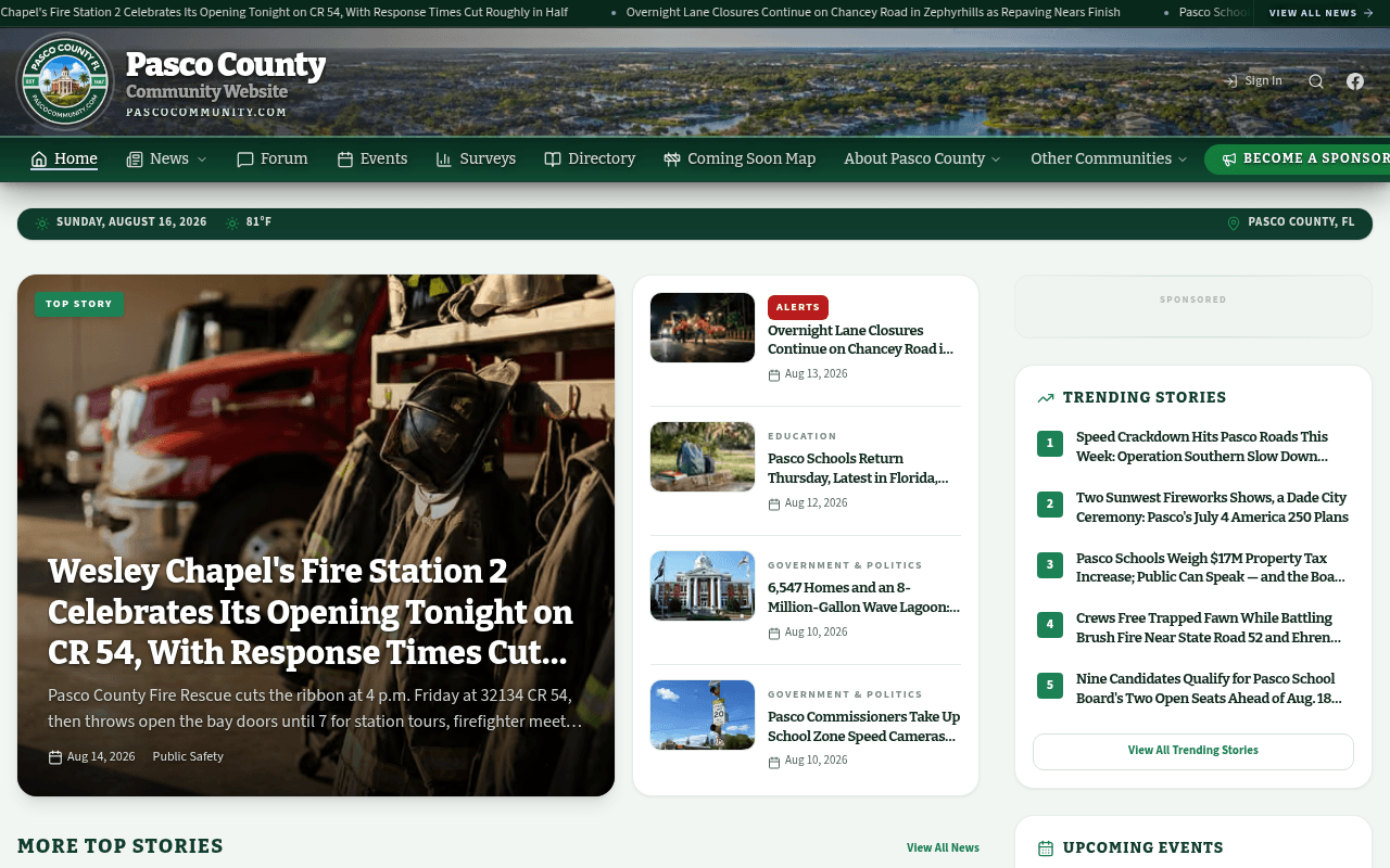 Pasco homepage