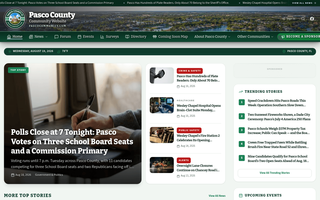 Pasco homepage