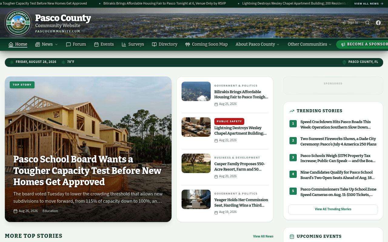 Pasco homepage
