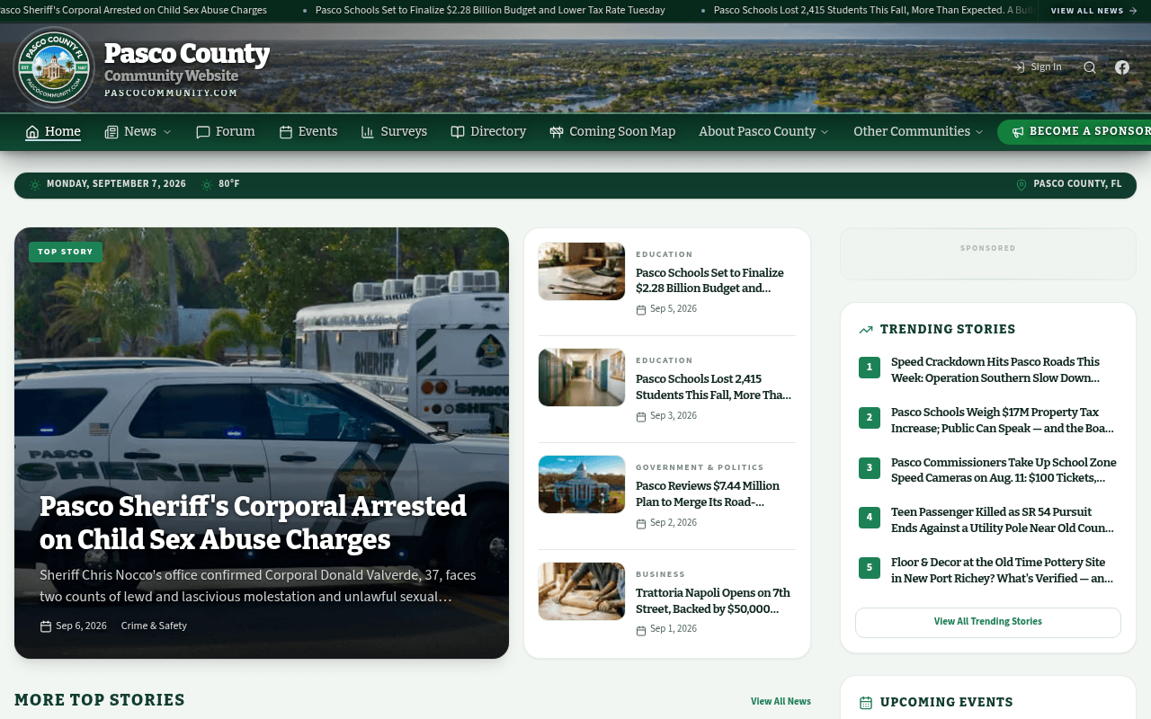 Pasco homepage