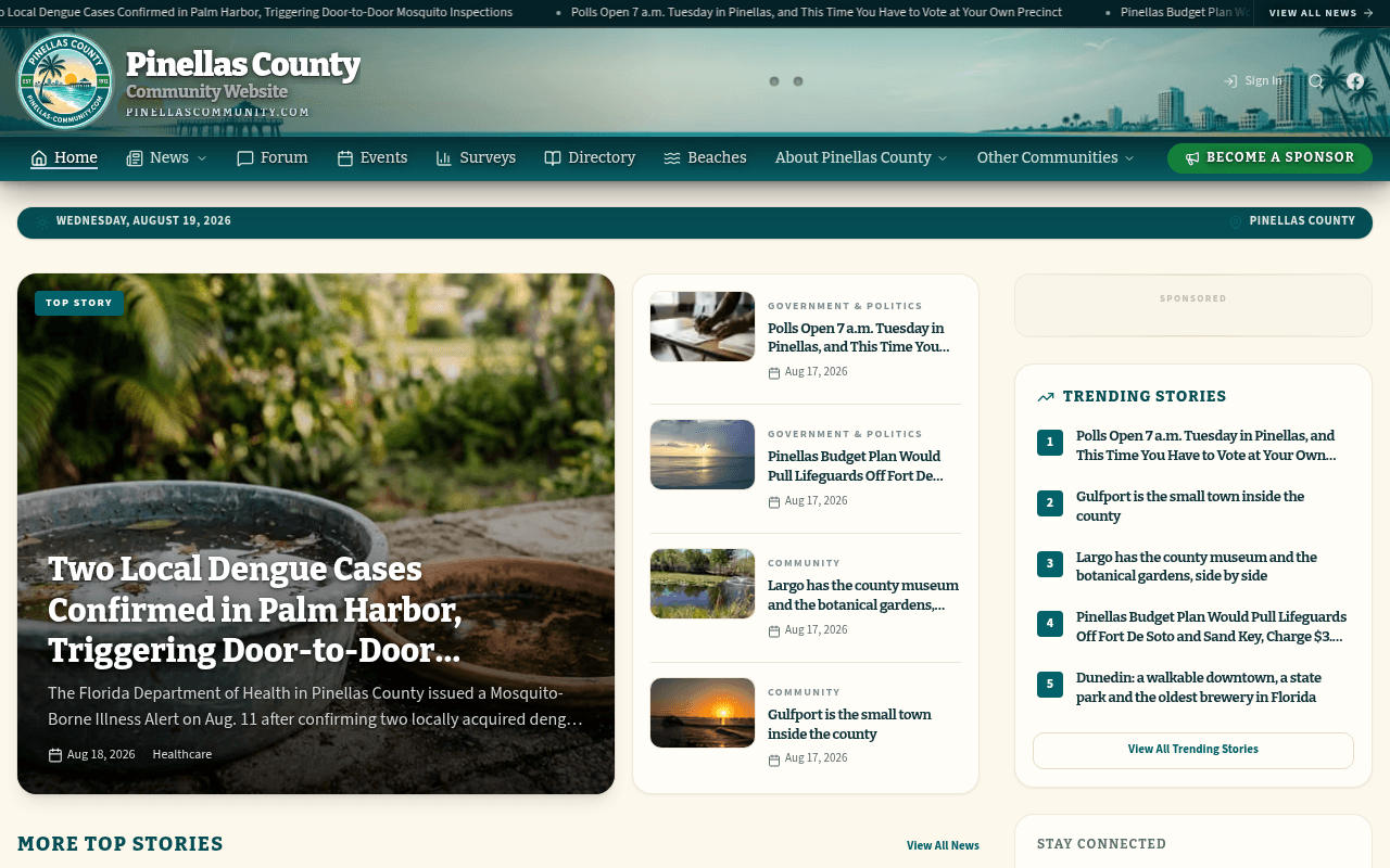 Pinellas County homepage