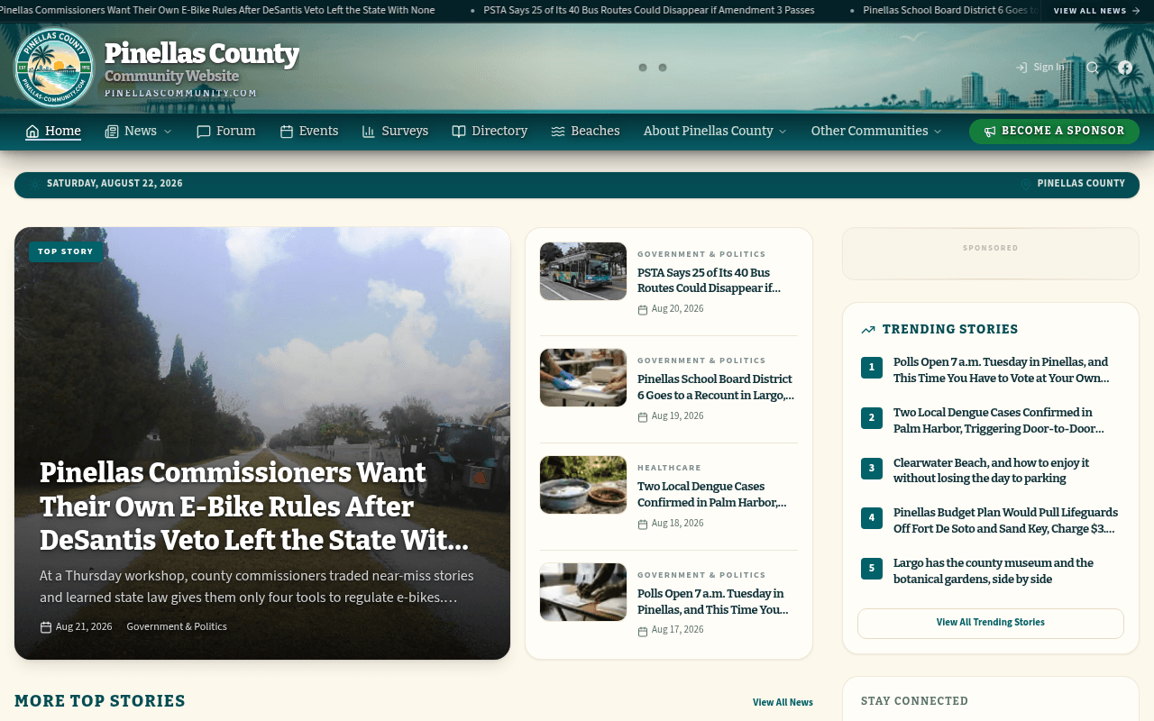 Pinellas County homepage