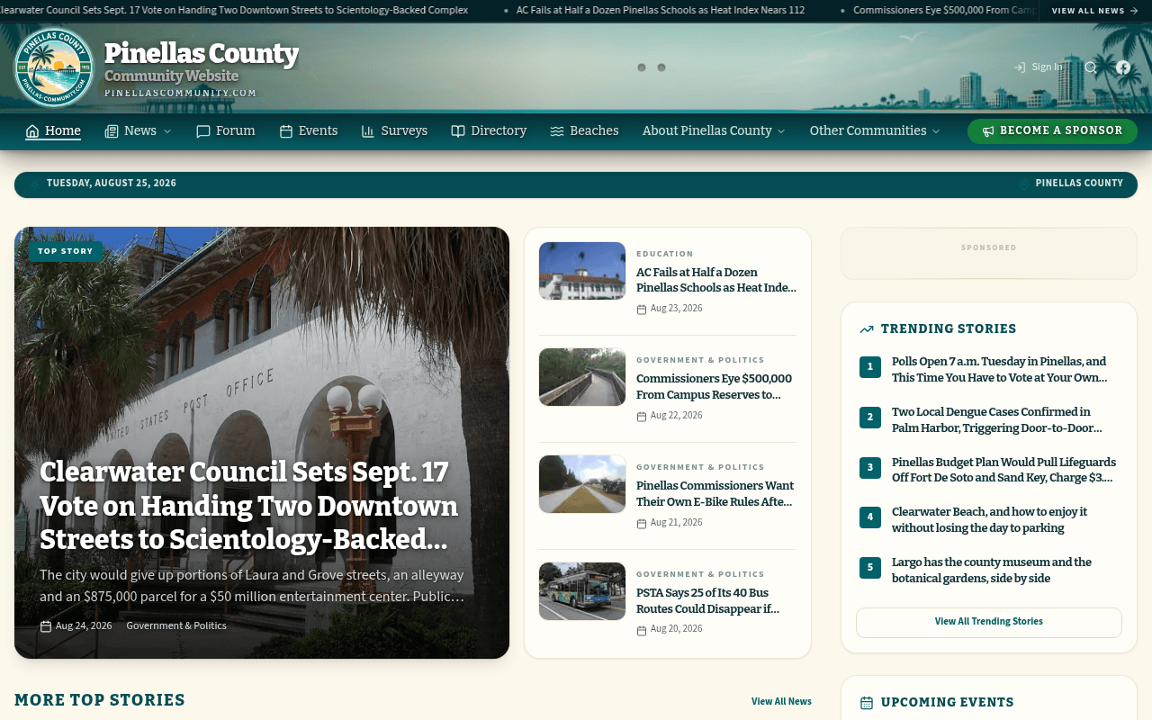 Pinellas County homepage