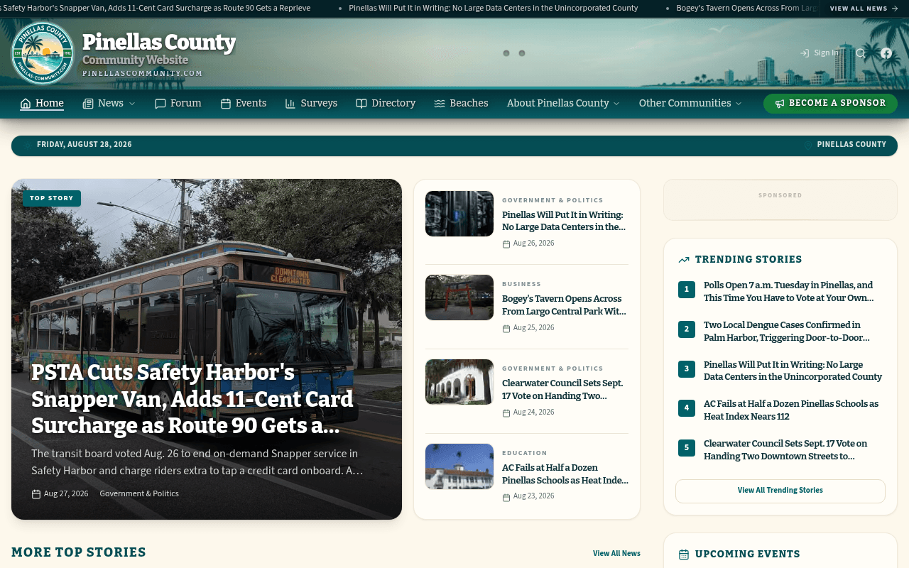Pinellas County homepage