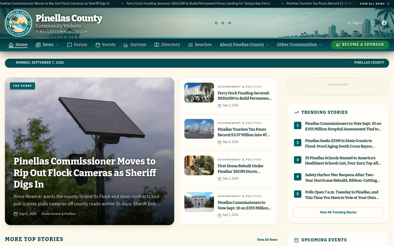 Pinellas County homepage