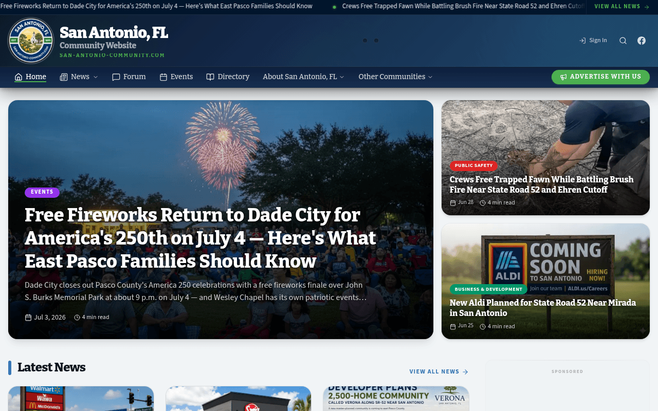 San Antonio homepage