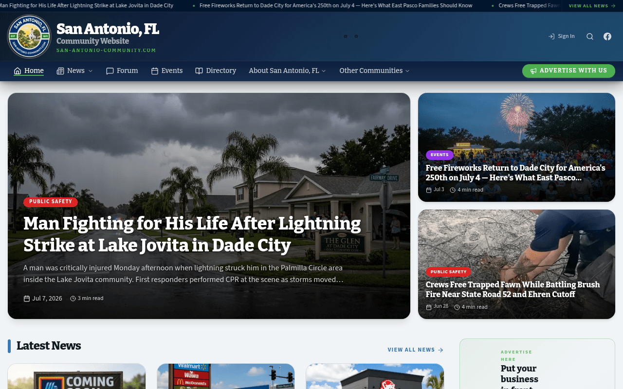 San Antonio homepage